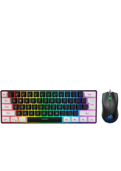 Rgb Arkadan Aydınlatmalı Kablolu Oyun Klavye ve Fare Set - Siyah (Yurt Dışından)