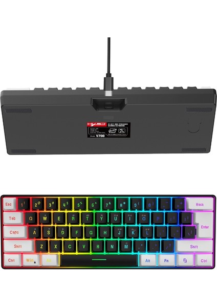 Rgb Arkadan Aydınlatmalı Kablolu Oyun Klavye ve Fare Set - Siyah (Yurt Dışından)