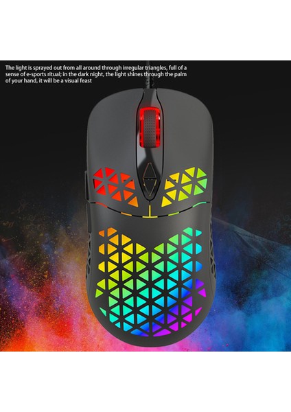 Rgb Mekanik Ergonomik USB Kablolu Arkadan Aydınlatmalı Klavye Fare Set - Siyah (Yurt Dışından)