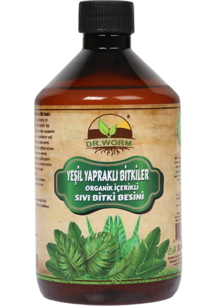 Yeşil Yapraklı Bitkiler Organik Içerikli Sıvı Bitki Besini 500 ml