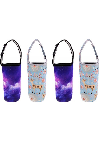 4pcs Tumbler Taşıyıcı Tutucusu Kamp Yürüyüş Menekşe ve Mavi Kamp Için Yeniden Kullanılabilir Kupa Tutucu (Yurt Dışından)