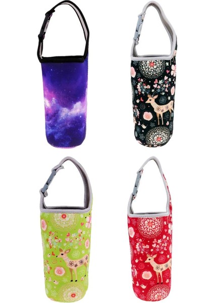 4x Tumbler Taşıyıcı Tutucu Tutucu Dış Yürüyüş Yeşil Kırmızı Için Su Şişesi Kılıf (Yurt Dışından)