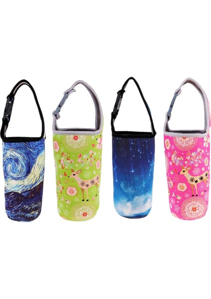4x Tumbler Taşıyıcı Tutucu Kahve Kupaları Kupa Tutucu Açık Seyahat Yürüyüşü Pembe ve Mavi (Yurt Dışından)