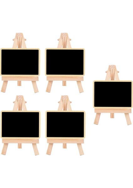 10 Adet Yazılabilir Mini Kara Tahta Ahşap Tahta Düğün Partisi ile Tripodlar Dikdörtgen ve Kemerli (Yurt Dışından) fiyatları