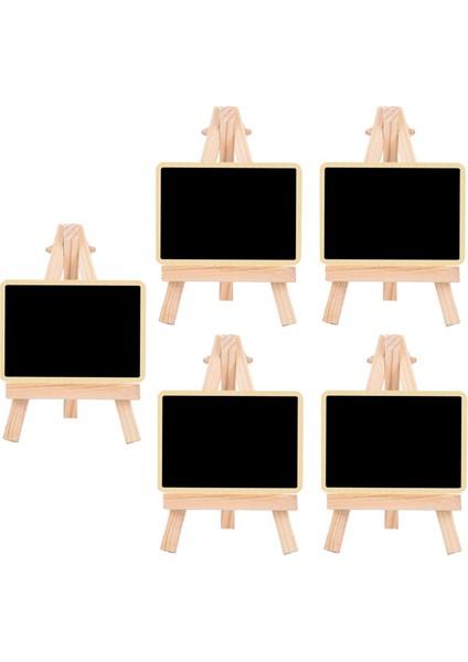 10 Adet Yazılabilir Mini Kara Tahta Ahşap Tahta Düğün Partisi ile Tripodlar Dikdörtgen ve Kemerli (Yurt Dışından) modelleri
