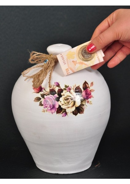 Samesa Toprak Kumbara Testi (Meşe Vernikli)( Fiyonklu)