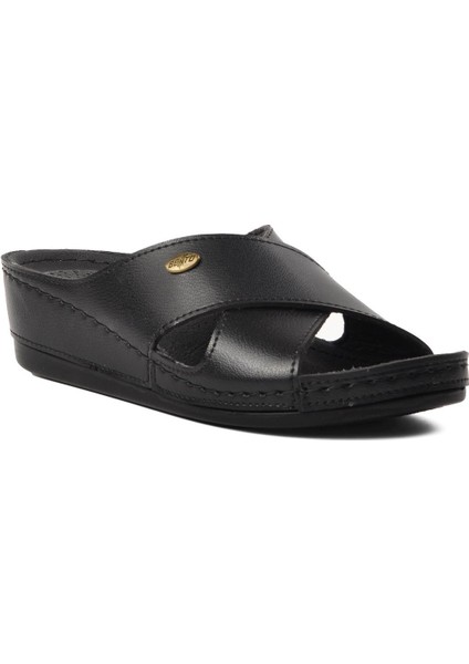 Ayakmod Bento 15.032 Siyah Kadın Dolgu Topuk Terlik