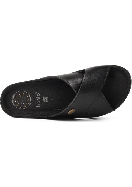 Ayakmod Bento 15.032 Siyah Kadın Dolgu Topuk Terlik indirimleri