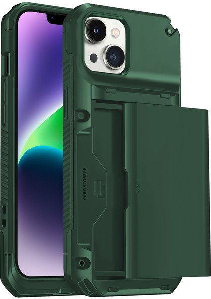 Buff iPhone 14 Plus Slide Armor Kılıf Dark Green