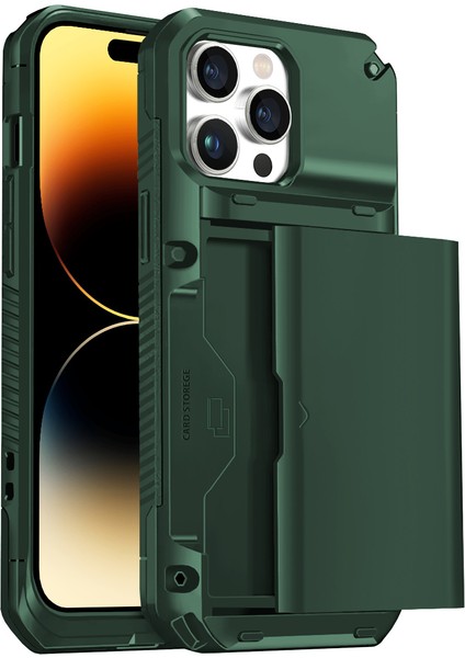 Buff iPhone 14 Pro Slide Armor Kılıf Dark Green