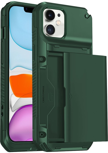 iPhone 11 Slide Armor Kılıf Dark Green