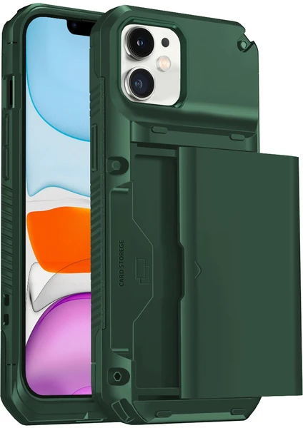 iPhone 11 Slide Armor Kılıf Dark Green