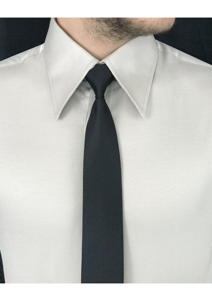 Italyan Stil Slim Fit Sivri Yaka Saten Erkek Gömlek Bej T7213 modelleri