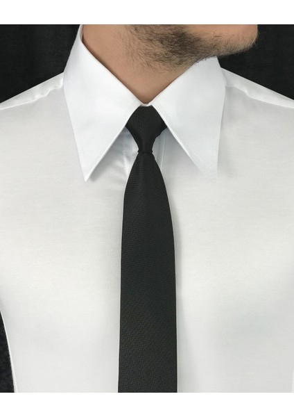 Italyan Stil Slim Fit Sivri Yaka Saten Erkek Gömlek Beyaz T7214 modelleri