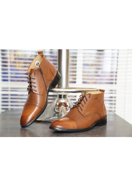 Italyan Stil Iç Dış Naturel Deri Kışlık Erkek Bot Ayakkabı Camel T4033 fiyatları