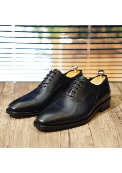 Classic Iç Dış Naturel Deri Erkek Ayakkabı Koyu Lacivert T4881 fırsatları