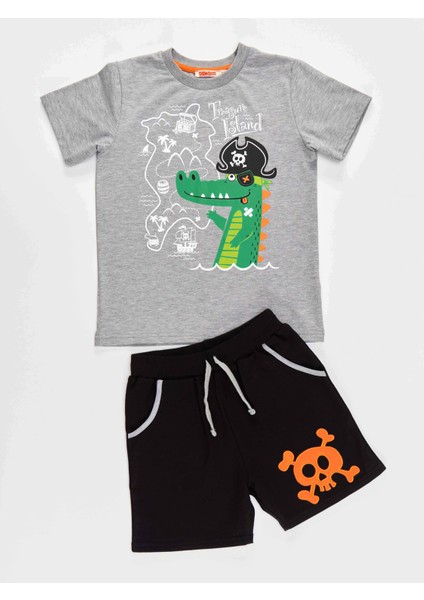Korsan Timsah Erkek Çocuk T-shirt Şort Takım modelleri