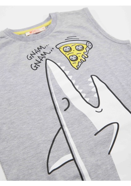 Pizzacı Köpekbalığı Erkek Çocuk T-shirt Şort Takım