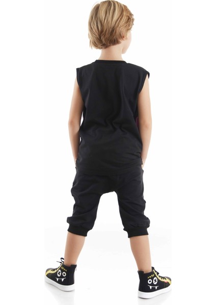 Şimşek Maske Erkek Çocuk T-shirt Kapri Şort akım fiyatları