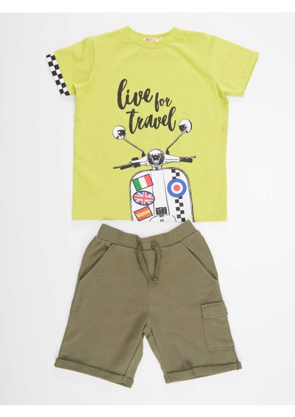 Motosiklet Turu Erkek Çocuk T-Shirt Şort Takım modelleri