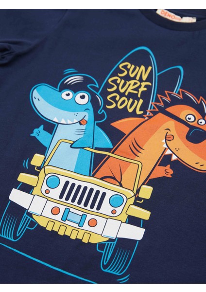 Shark Surf Erkek Çocuk T-shirt Şort Takım