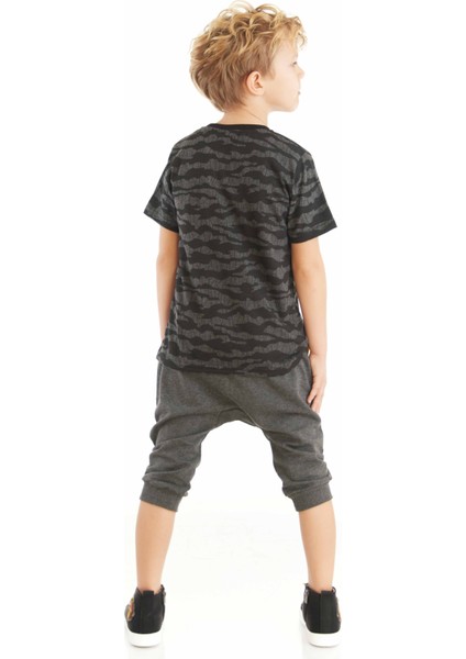 Dino Explorer Erkek Çocuk T-shirt Kapri Şort Takım