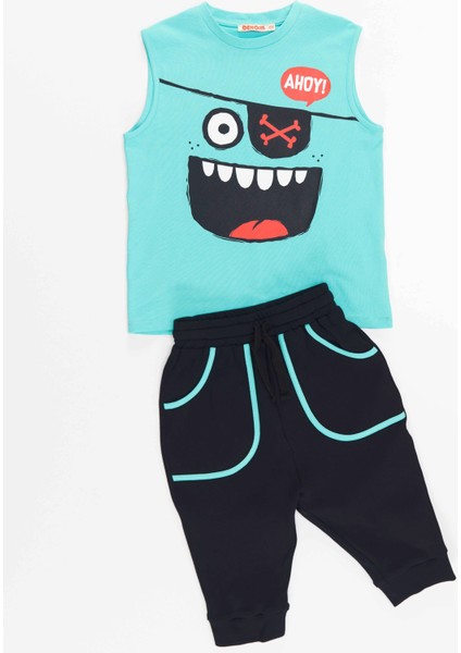 Ahoy Erkek Çocuk T-shirt Kapri Şort Takım modelleri