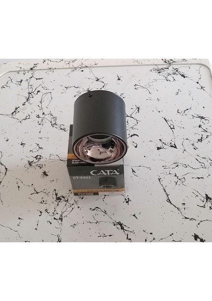 CT-5421 Foça Tekli Dekoratif Armatür Siyah-Platin 7 W Led Ampullü