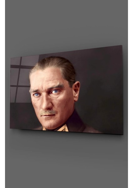 Mustafa Kemal Atatürk Portre Cam Tablo