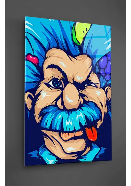 Renkli Albert Einstein Cam Tablo