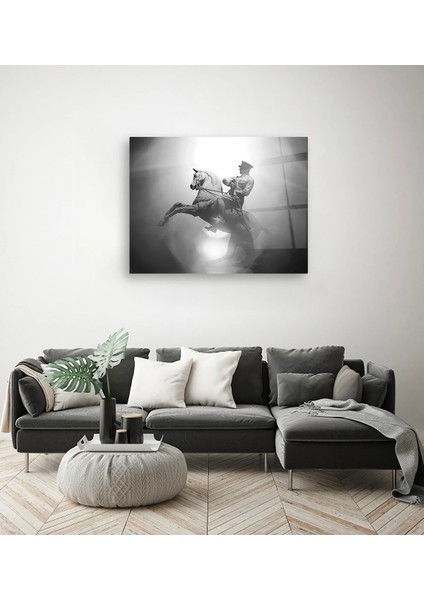 At Üzerinde Atatürk Cam Tablo fiyatları