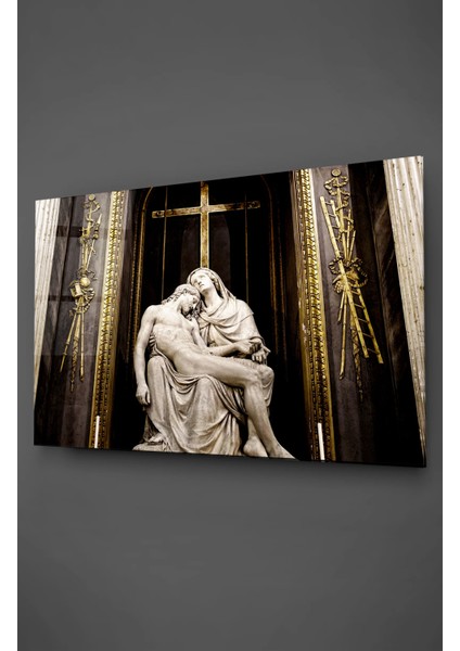 Pieta Heykeli Cam Tablo