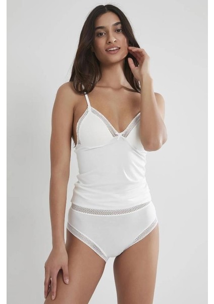 305 Kadın Dantelli Penye Atlet Külot Kaşkorse Set