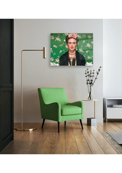 Frida Kahlo ve Çiçekler Cam Tablo modelleri