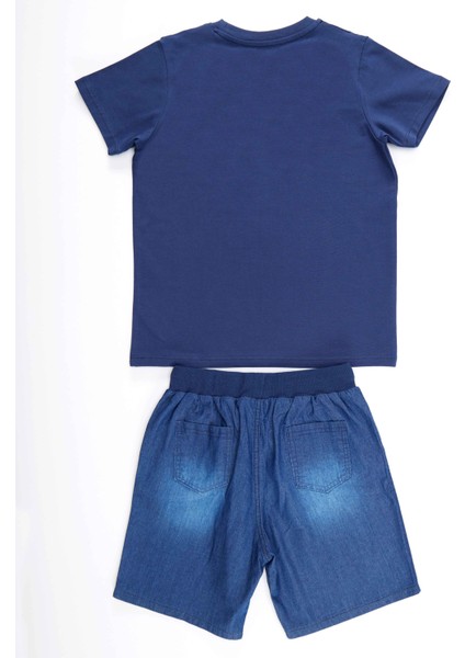 Space Erkek Çocuk T-shirt Denim Şort Takım fırsatları