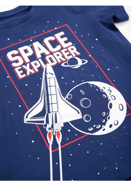 Space Erkek Çocuk T-shirt Denim Şort Takım indirimleri
