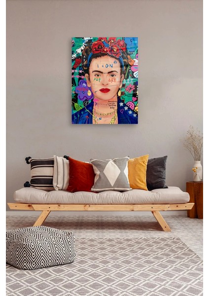 Frida Kahlo Popart Cam Tablo