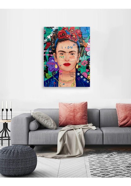 Frida Kahlo Popart Cam Tablo