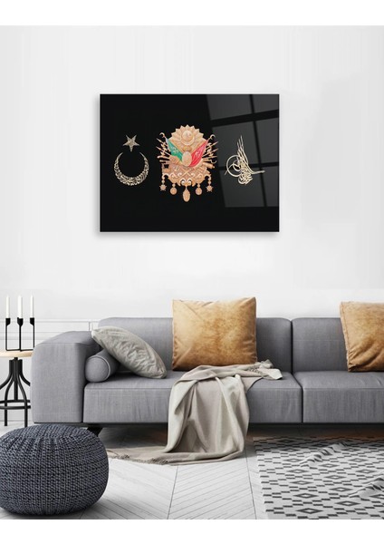 Osmanlı Devlet Arması ve Tuğrası Cam Tablo modelleri