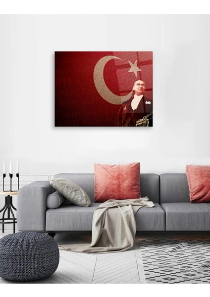 Atatürk ve Türk Bayrağı Cam Tablo fiyatları