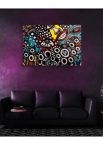 Renkli Karikatür Cam Tablo modelleri