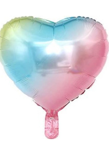 Gökkuşağı Kalp Folyo Balon 45 cm 3 Adet