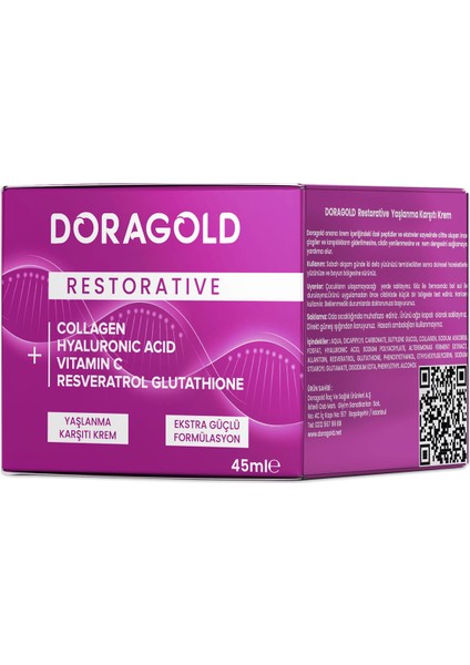 Restorative Hyaluronic Acid C Vitamini Resveratrol ve Krem 45ml