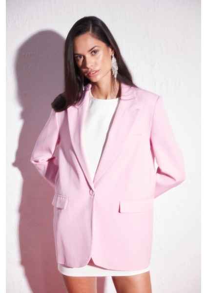 Blazer Ceket Pembe