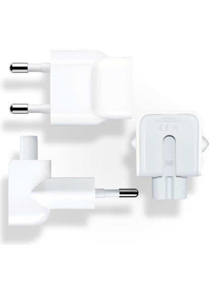 Şarj Başlığı Türkiye Kiti EU Plug Macbook iPhone iPad ile Uyumlu