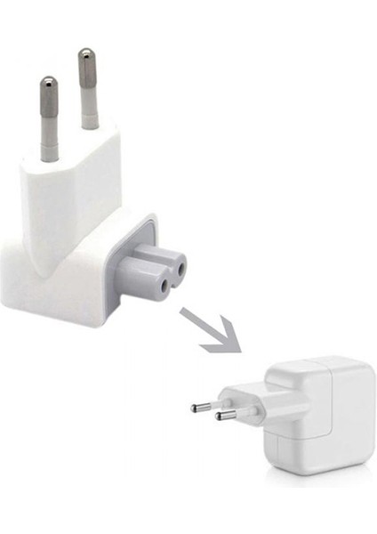 Şarj Başlığı Türkiye Kiti EU Plug Macbook iPhone iPad ile Uyumlu