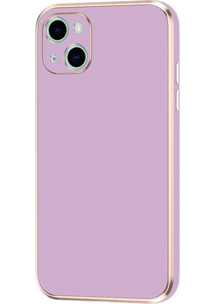 Apple iPhone 14 Plus Kılıf Kamera Korumalı Altın Kenar Tasarım Silikon