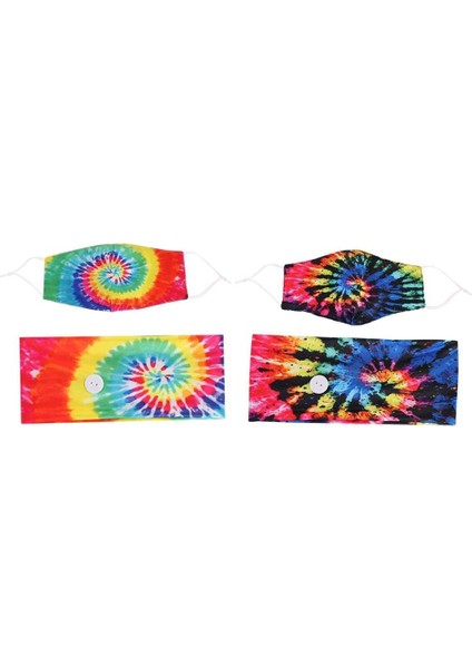 2set Moda Kafa Bandı ve Renkli Geniş Saç Bandı Yoga (Yurt Dışından)