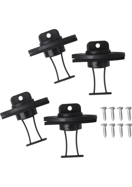 4 Adet Kano Kanoları Için Vidalı Evrensel Siyah Gövde Drenaj Tapası (Yurt Dışından)