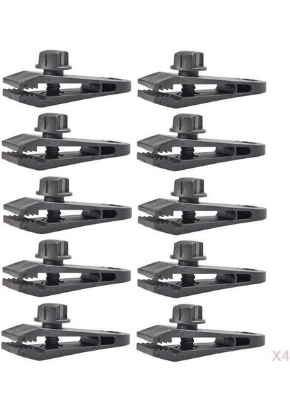 Tenteler Için 40 Ağır Hizmet Markası Klipleri Paket Açık Kamp Araba Kapakları (Yurt Dışından)